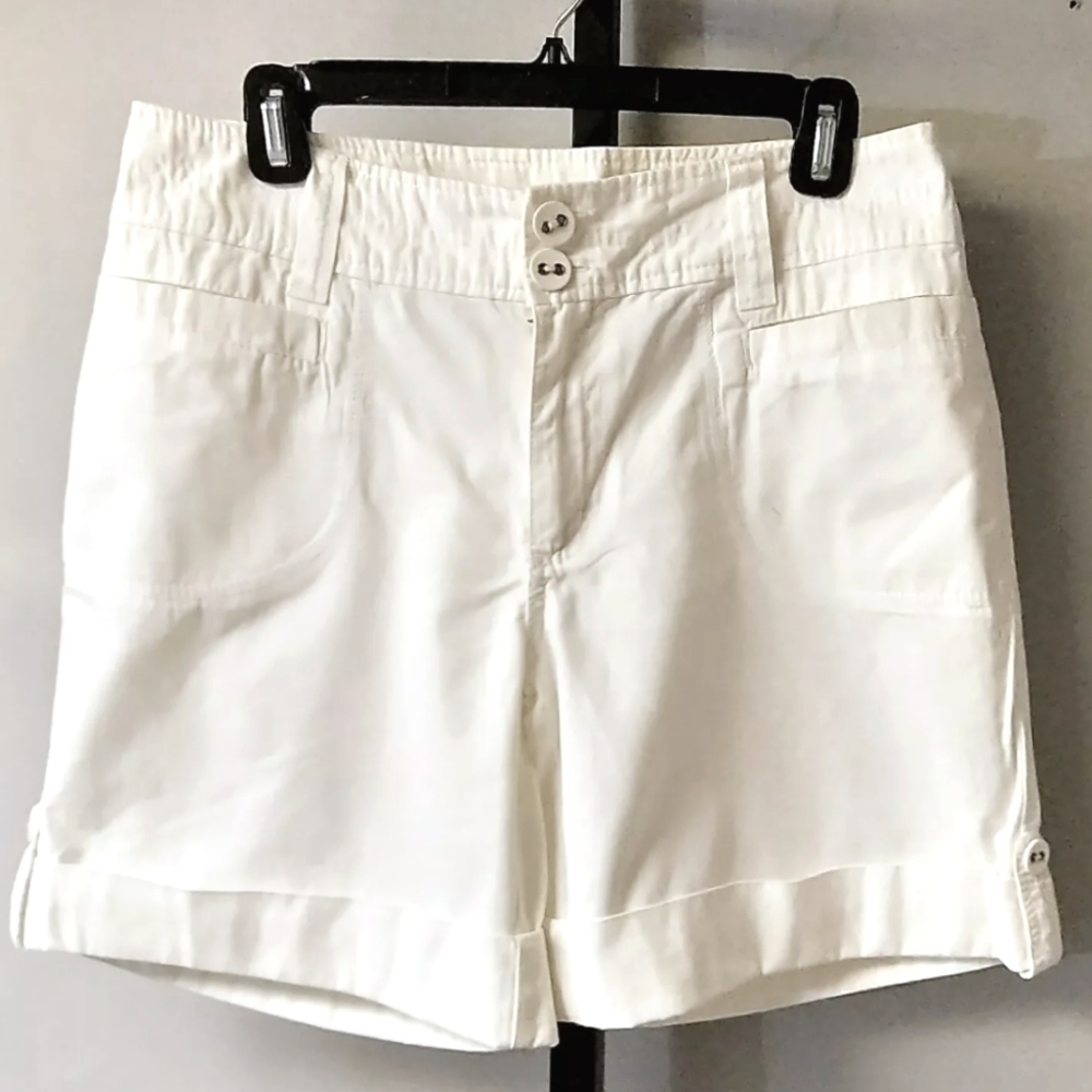 Bill Blass Vintage Jeans Shorts White 100% Cotton Size 8